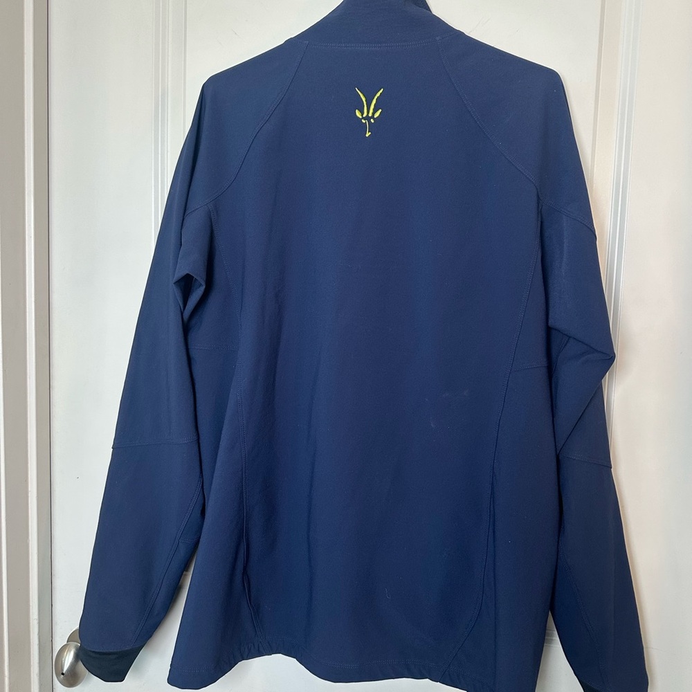 Ibex Climawool Blue Full Zip Soft Shell Jacket, Size Large - Picture 3 of 9